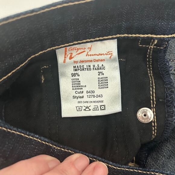 Citizens of Humanity COH Ava SZ26 Low Rise Jeans Straight Leg Dark Wash - Picture 8 of 11